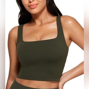 CRZ YOGA Butterluxe Square Neck Longline Sports Bras